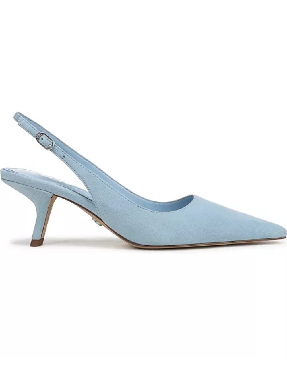 Sam Edelman Light Blue Pointed Toe Slingback Kitten Heel - Picture 3 of 3